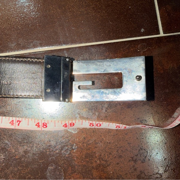 Vintage Gucci Black Leather Belt with Silver G Buckle - Picture 7 of 9